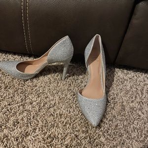 Dressy Silver Heeled Shoes